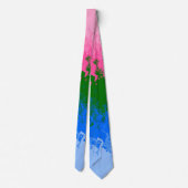 Cravate Drapeau de fierté Omniromantique Abstraite (Dos)