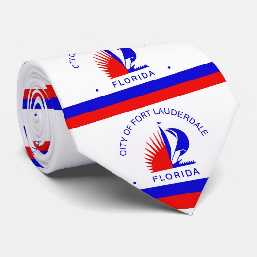 Cravate Drapeau de Fort Lauderdale, Floride (Roulé)