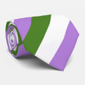 Cravate Drapeau de Genderqueer (Roulé)