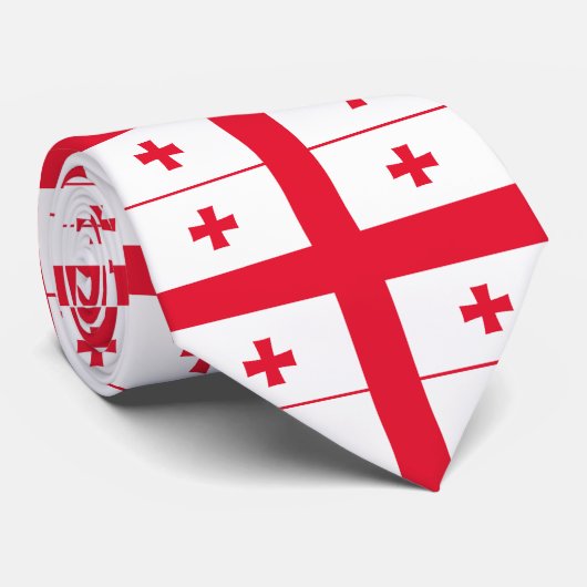 Cravate Drapeau de Géorgie (Roulé)
