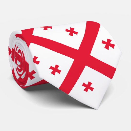 Cravate Drapeau de Géorgie (Roulé)