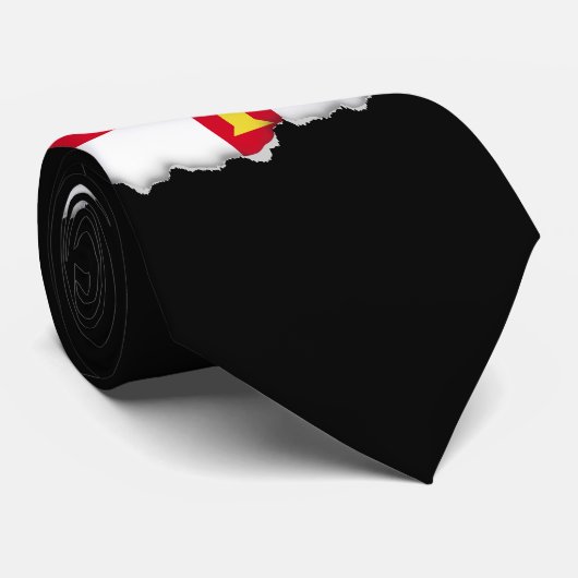 Cravate Drapeau de Guernesey (Roulé)