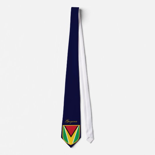 Cravate Drapeau de Guyana Nom personnalisé (Devant)