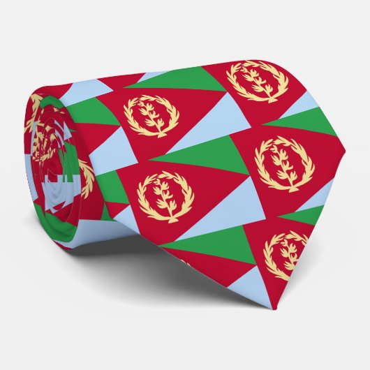 Cravate Drapeau de haute qualité de l'Érythrée (Roulé)