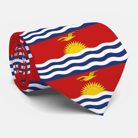 Cravate Drapeau de Kiribati (Roulé)
