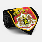 Cravate Drapeau de la Belgique - manteau de bras (Roulé)
