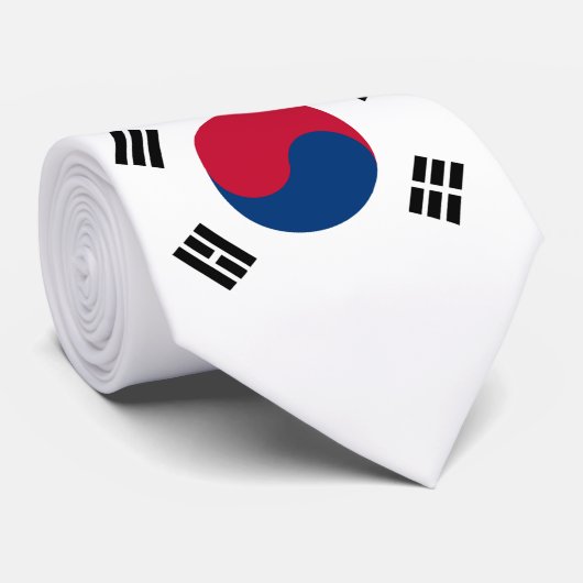 Cravate Drapeau de la Corée du Sud (Roulé)