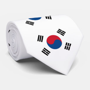 Cravate Drapeau de la Corée du Sud - Yin Yang