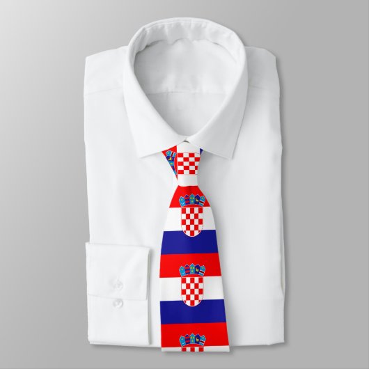 Cravate Drapeau de la Croatie (Attaché)