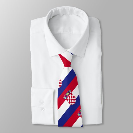 Cravate Drapeau de la Croatie (Attaché)