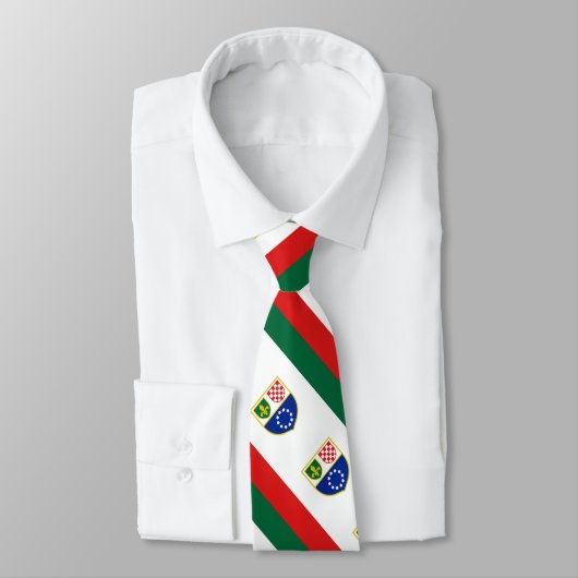 Cravate Drapeau de la Fédération de Bosnie (Attaché)