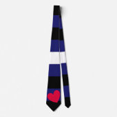 Cravate Drapeau de la Fierté en cuir (Devant)