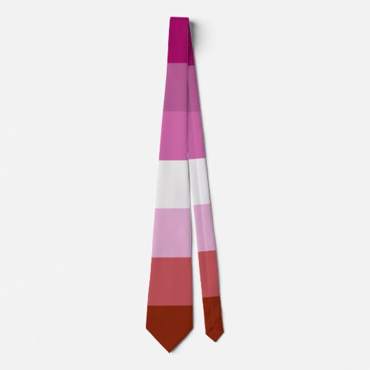 Cravate - Drapeau de la fierté lesbienne (Devant)