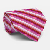 Cravate Drapeau de la fierté lesbienne (Roulé)