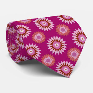 Cravate Drapeau de la fierté lesbienne / motif de fleur r