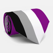 Cravate Drapeau de la fierté sexuelle (As) (Asexuality) (Roulé)