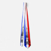 Cravate Drapeau de la France avec Tour Eiffel (Dos)