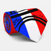 Cravate Drapeau de la France et de Tour Eiffel (Roulé)