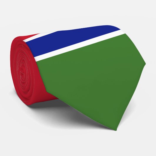 Cravate Drapeau de la Gambie (Roulé)