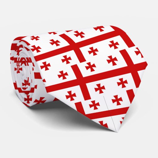 Cravate Drapeau de la Géorgie (Roulé)