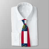Cravate Drapeau de la Géorgie (États-Unis) (Attaché)