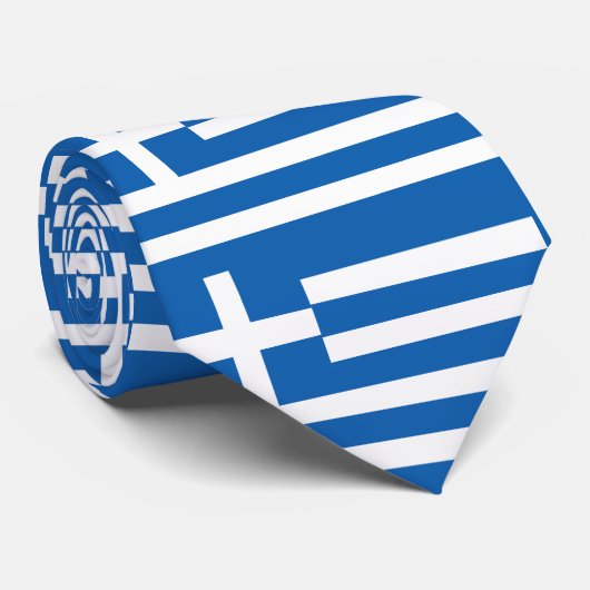 Cravate Drapeau de la Grèce (Roulé)