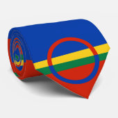 Cravate Drapeau de la Laponie (Noël) (Sami) (Laplander) (Roulé)