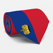 Cravate Drapeau de la Liechtenstein (Roulé)