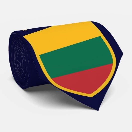 Cravate Drapeau de la Lithuanie personnalisé (Roulé)