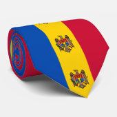 Cravate Drapeau de la Moldavie (Roulé)
