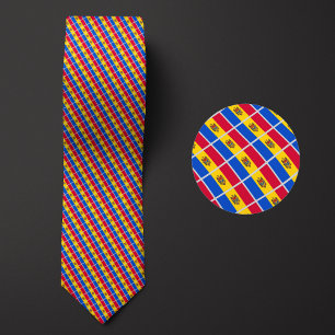 Cravate Drapeau de la Moldavie Motif