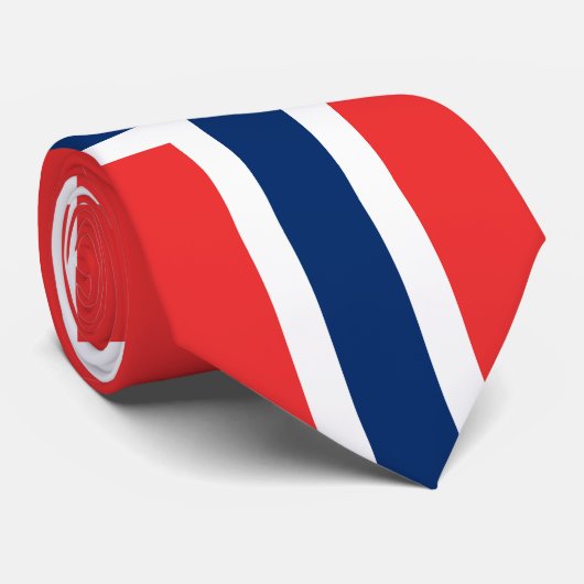 Cravate Drapeau de la Norvège (Roulé)