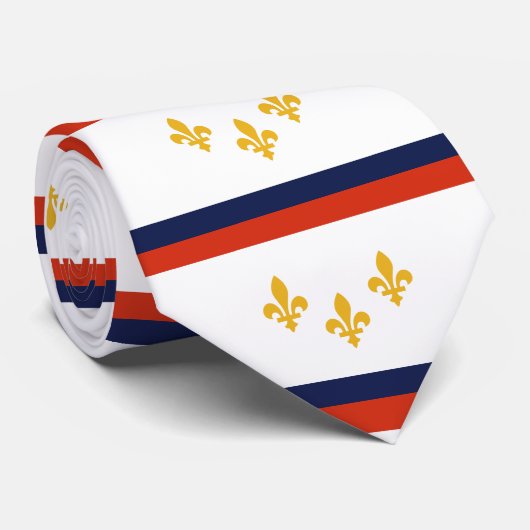 Cravate Drapeau de la Nouvelle-Orléans, Louisiane (Roulé)