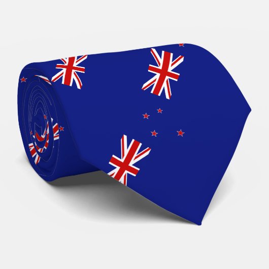 Cravate Drapeau de la Nouvelle Zélande (Roulé)