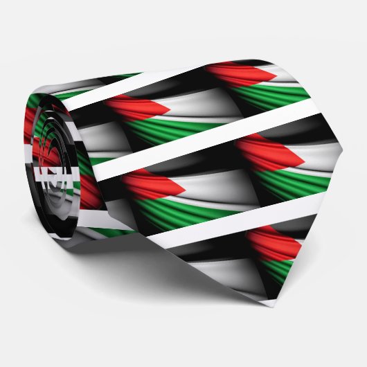Cravate Drapeau de la Palestine (Roulé)