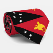Cravate Drapeau de la Papouasie-Nouvelle-Guinée (Roulé)