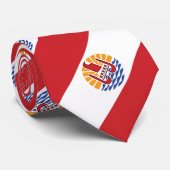 Cravate Drapeau de la Polynésie française (Roulé)