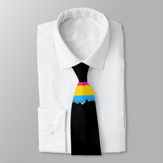 Cravate Drapeau de la Pride Pansexual (Attaché)