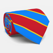 Cravate Drapeau de la République démocratique du Congo élé (Roulé)