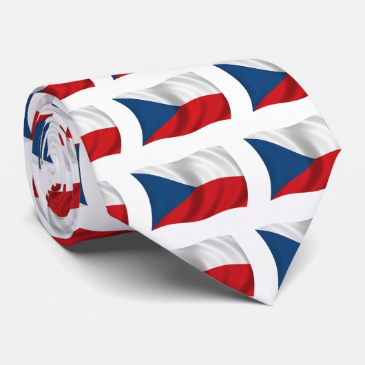 Cravate Drapeau de la République Tchèque (Roulé)