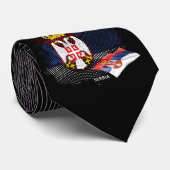 Cravate Drapeau de la Serbie (Roulé)