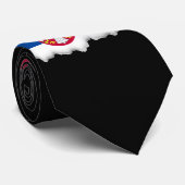 Cravate Drapeau de la Serbie (Roulé)