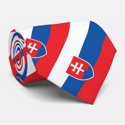 Cravate Drapeau de la Slovaquie (Roulé)