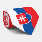 Cravate Drapeau de la Slovaquie (Roulé)