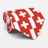 Cravate Drapeau de la Suisse (Roulé)