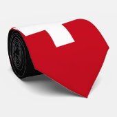 Cravate Drapeau de la Suisse (Roulé)