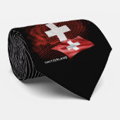 Cravate Drapeau de la Suisse (Roulé)