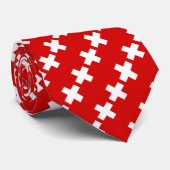 Cravate Drapeau de la Suisse (Roulé)