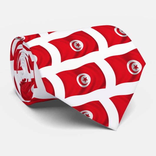 Cravate Drapeau de la Tunisie (Roulé)