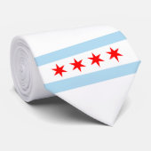 Cravate Drapeau de la ville de Chicago (Illinois) (Roulé)